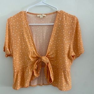 Orange tie shirt from pacsun